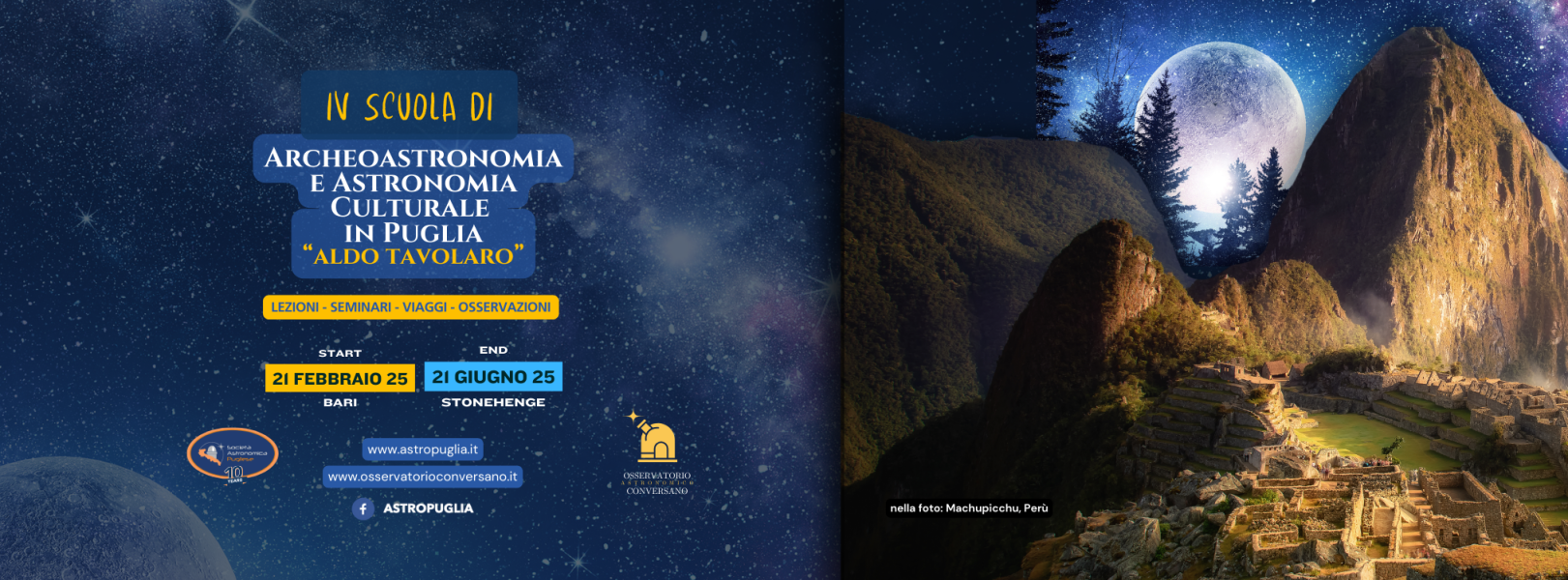 IV Scuola di Archeoastronomia e Astronomia culturale in Puglia "Aldo Tavolaro"
