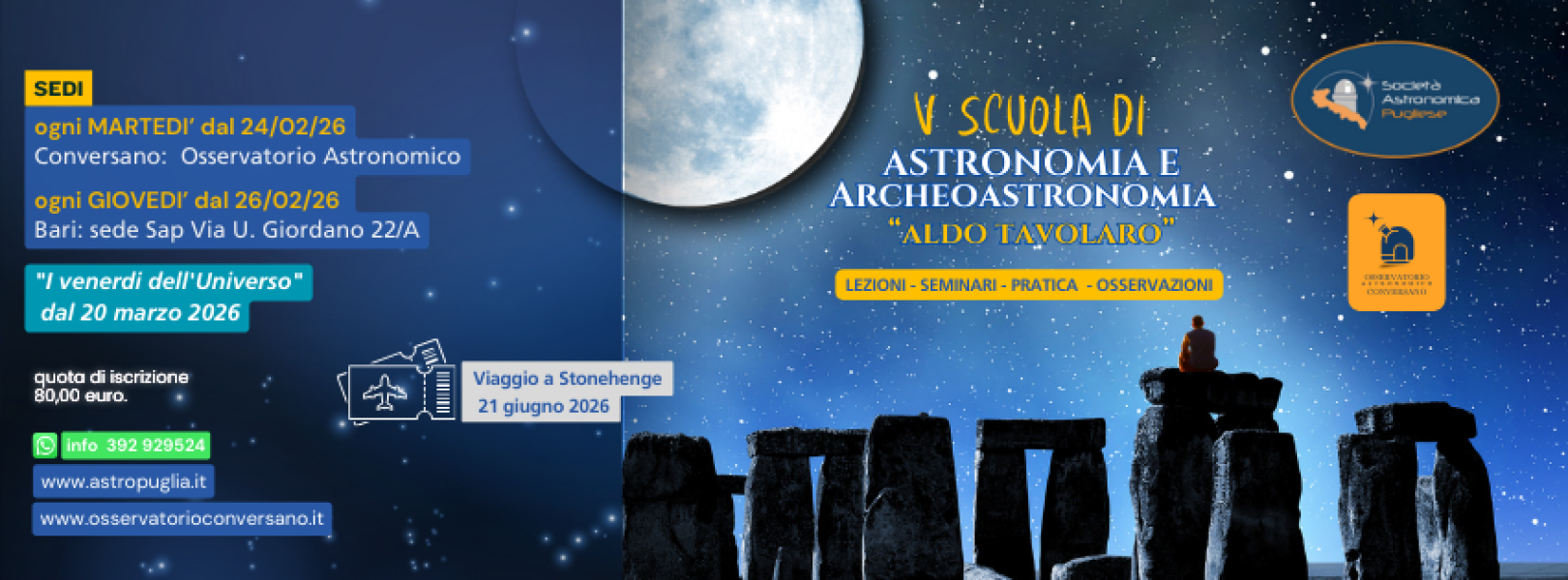 V Scuola di Astronomia e Archeoastronomia "Aldo Tavolaro"