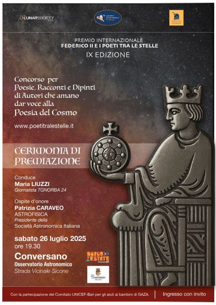 La cerimonia del IX Premio Internazionale Federico II e i Poeti tra le stelle